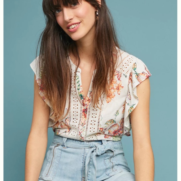 Kailana Flutter-Sleeve Top - Picture 1 of 8